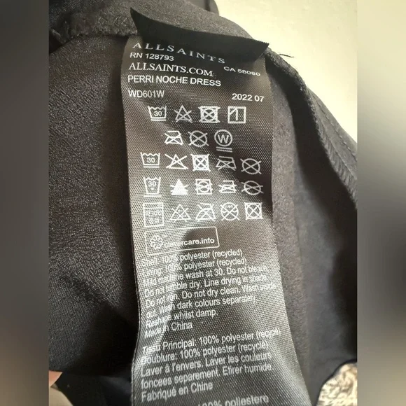 All Saints Perri Noche Animal Print Cap Sleeve Ruffle Mesh Minidress XL *flawed* - Picture 6 of 11